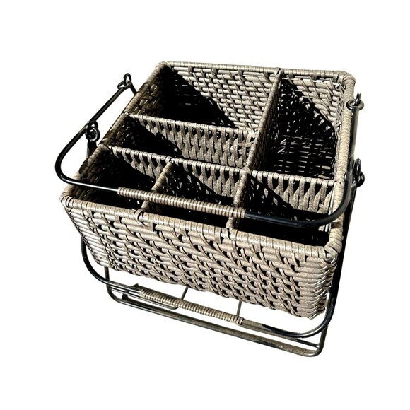 PICNIC, PARTY, FLATWEAR, PLATES AND NAPKINS ORGANIZATION CADDY BROWN - Picture 4 of 4